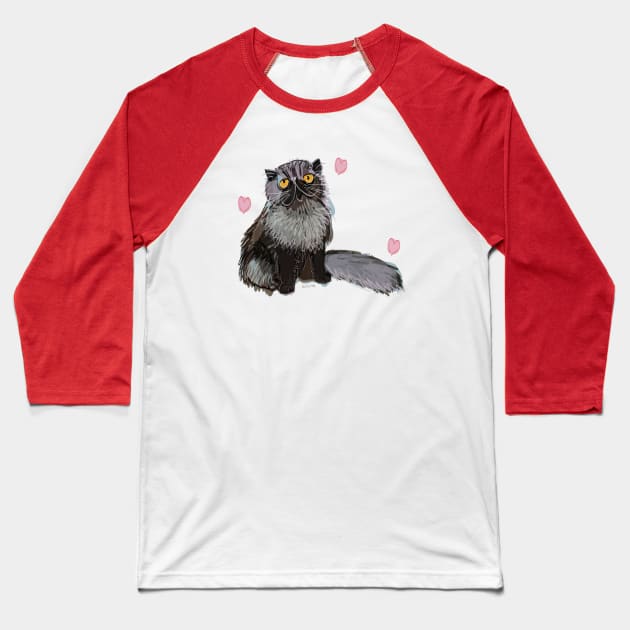 Alfredo-Cat Persian cat lovers Baseball T-Shirt by belettelepink